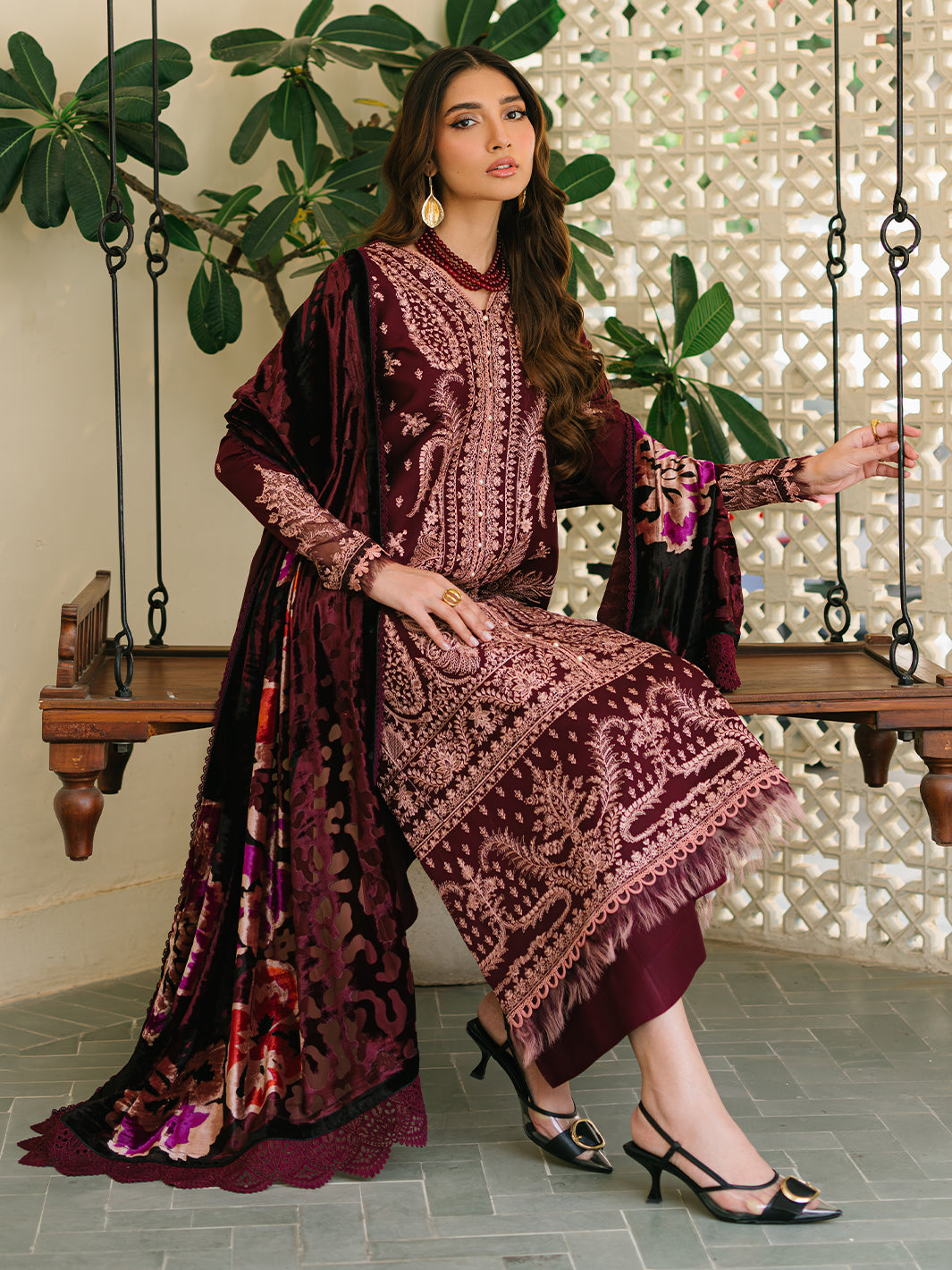 Bin Ilyas | Olivia Embroidered Winter 24 |  523 - A