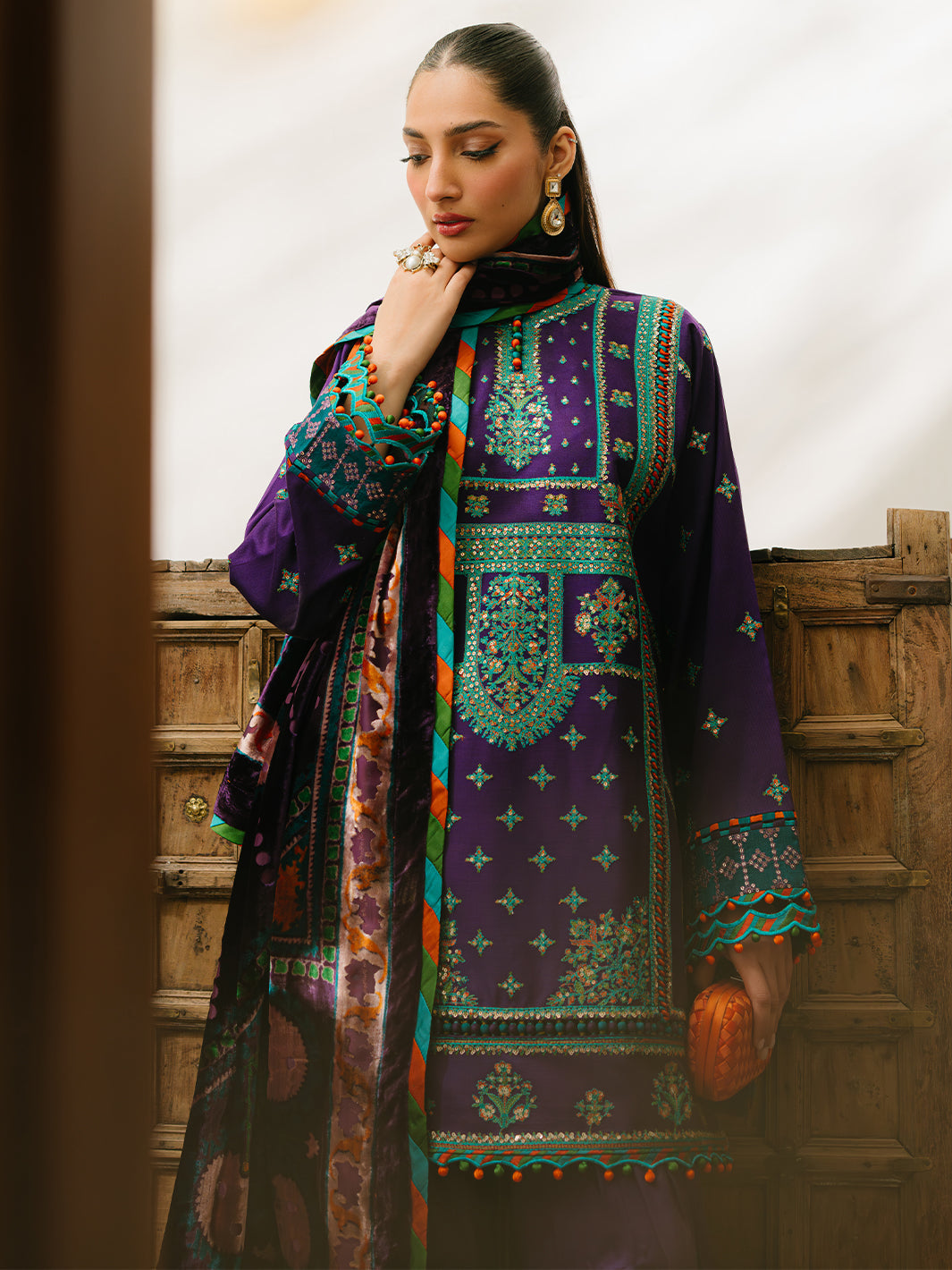 Bin Ilyas | Olivia Embroidered Winter 24 |   524 - B