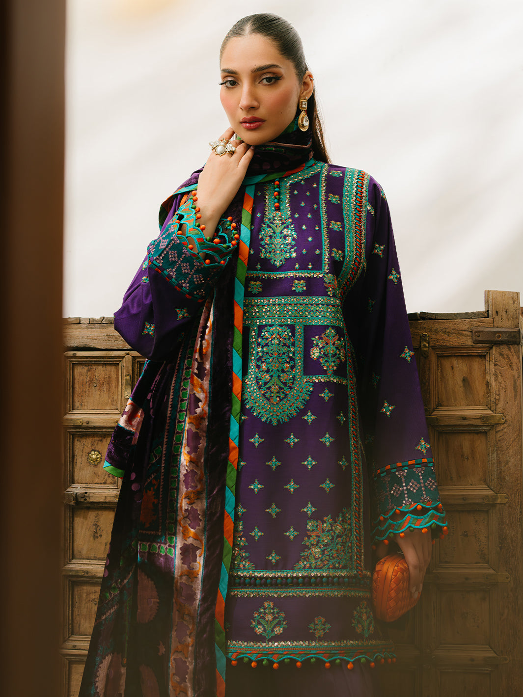 Bin Ilyas | Olivia Embroidered Winter 24 |   524 - B