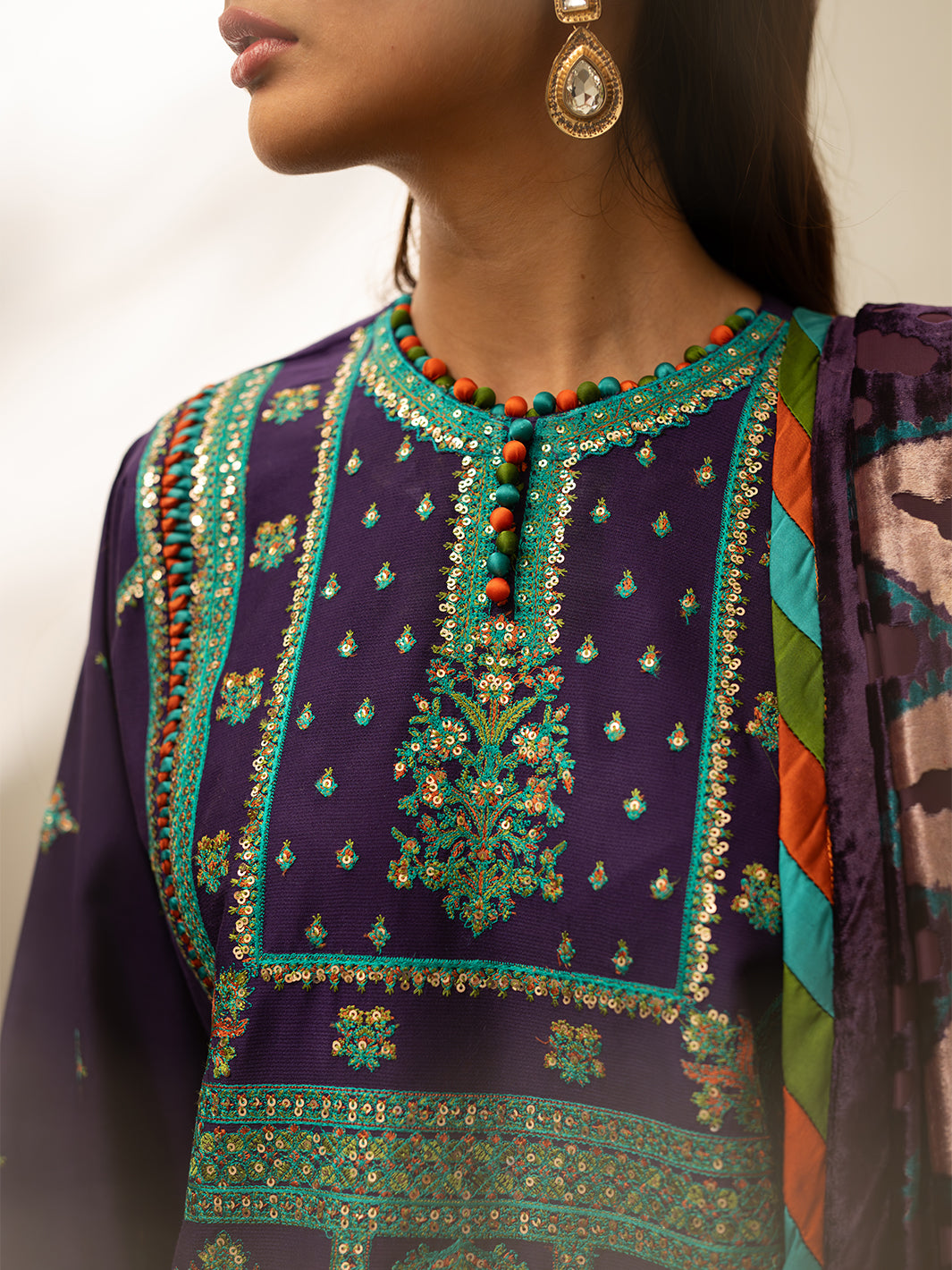 Bin Ilyas | Olivia Embroidered Winter 24 |   524 - B