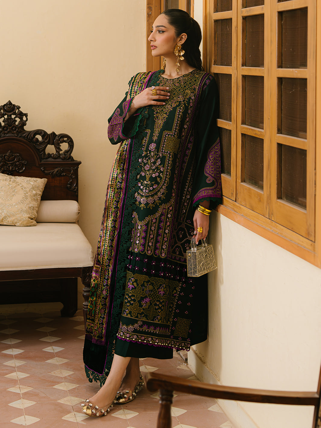 Bin Ilyas | Olivia Embroidered Winter 24 |  521 - A