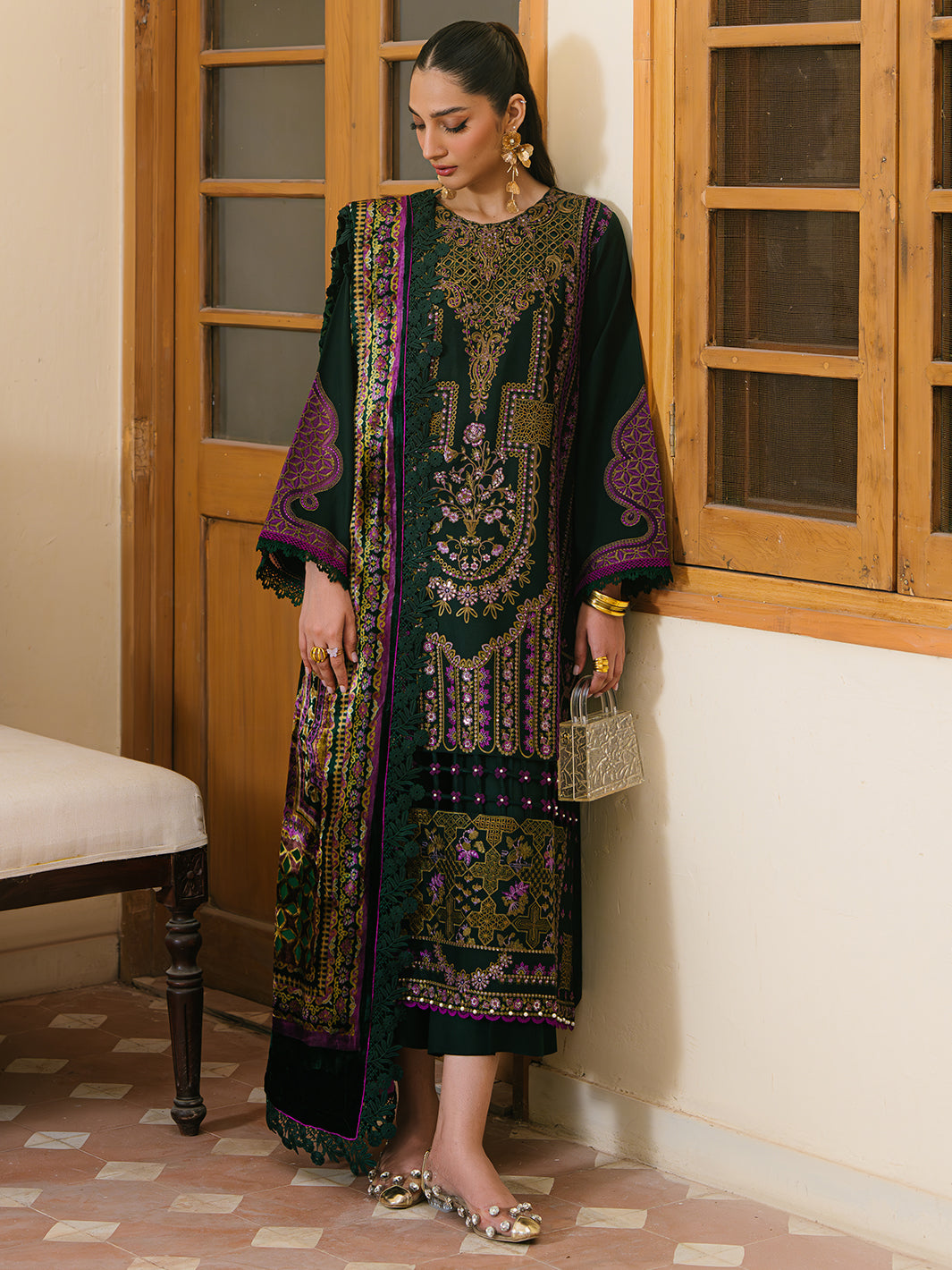 Bin Ilyas | Olivia Embroidered Winter 24 |  521 - A