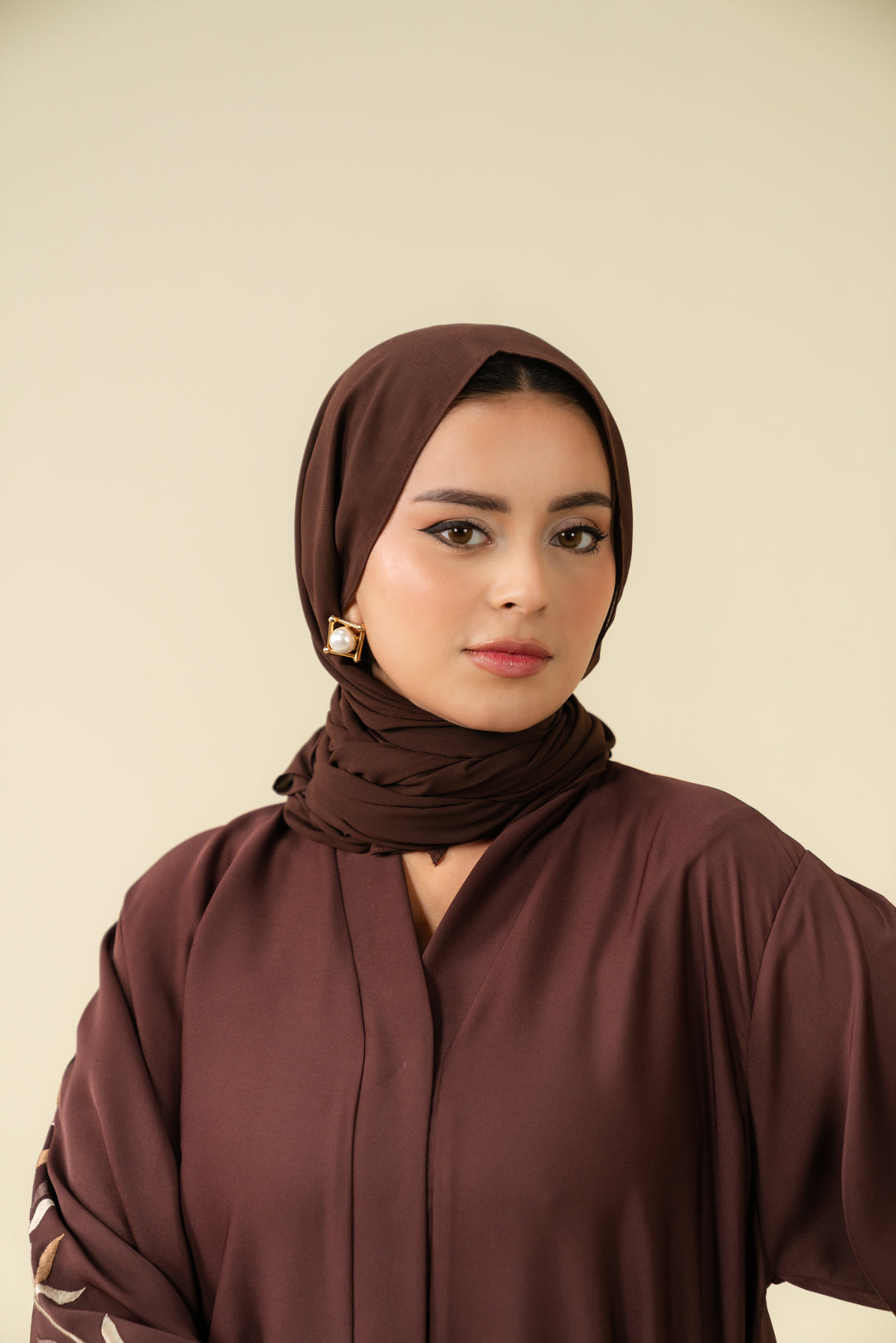 Mocha Brown Abaya Scarf