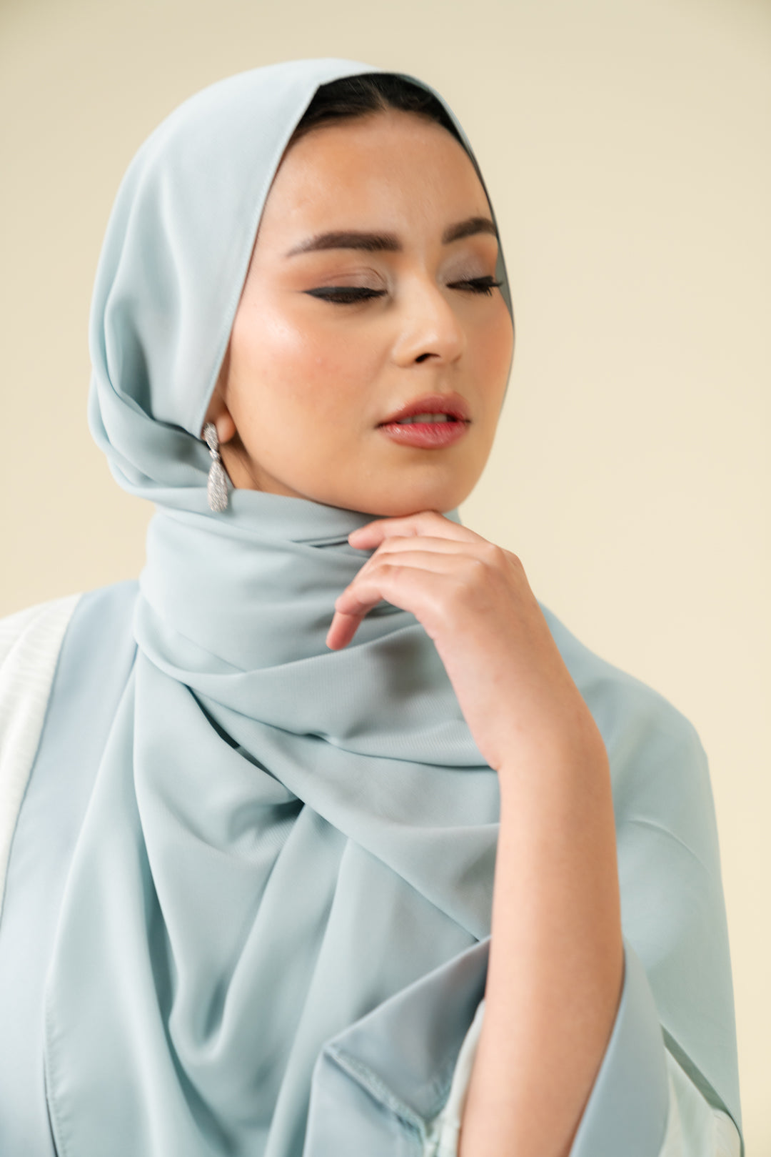 Ice Blue Abaya Scarf