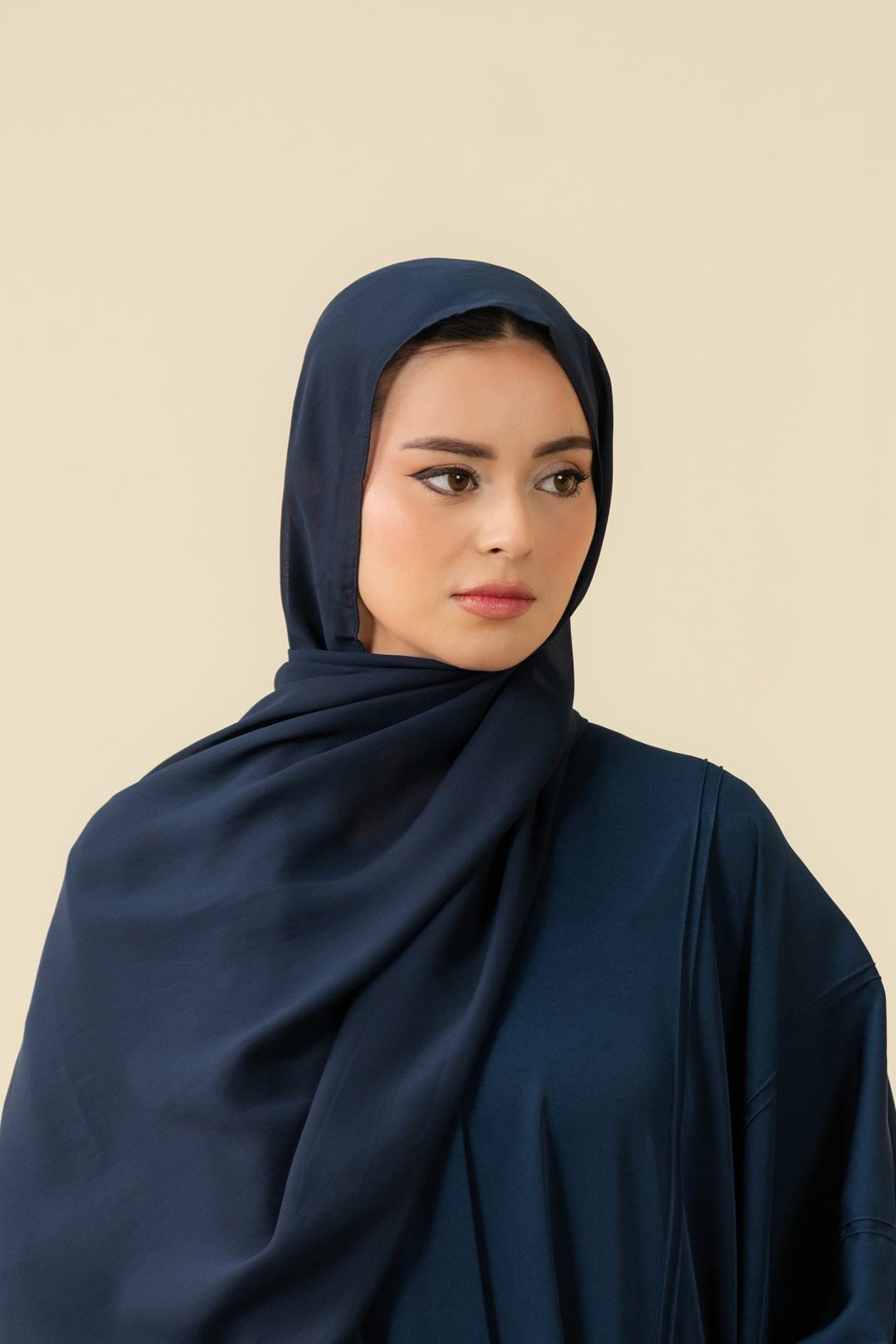 Navy Blue Abaya Scarf