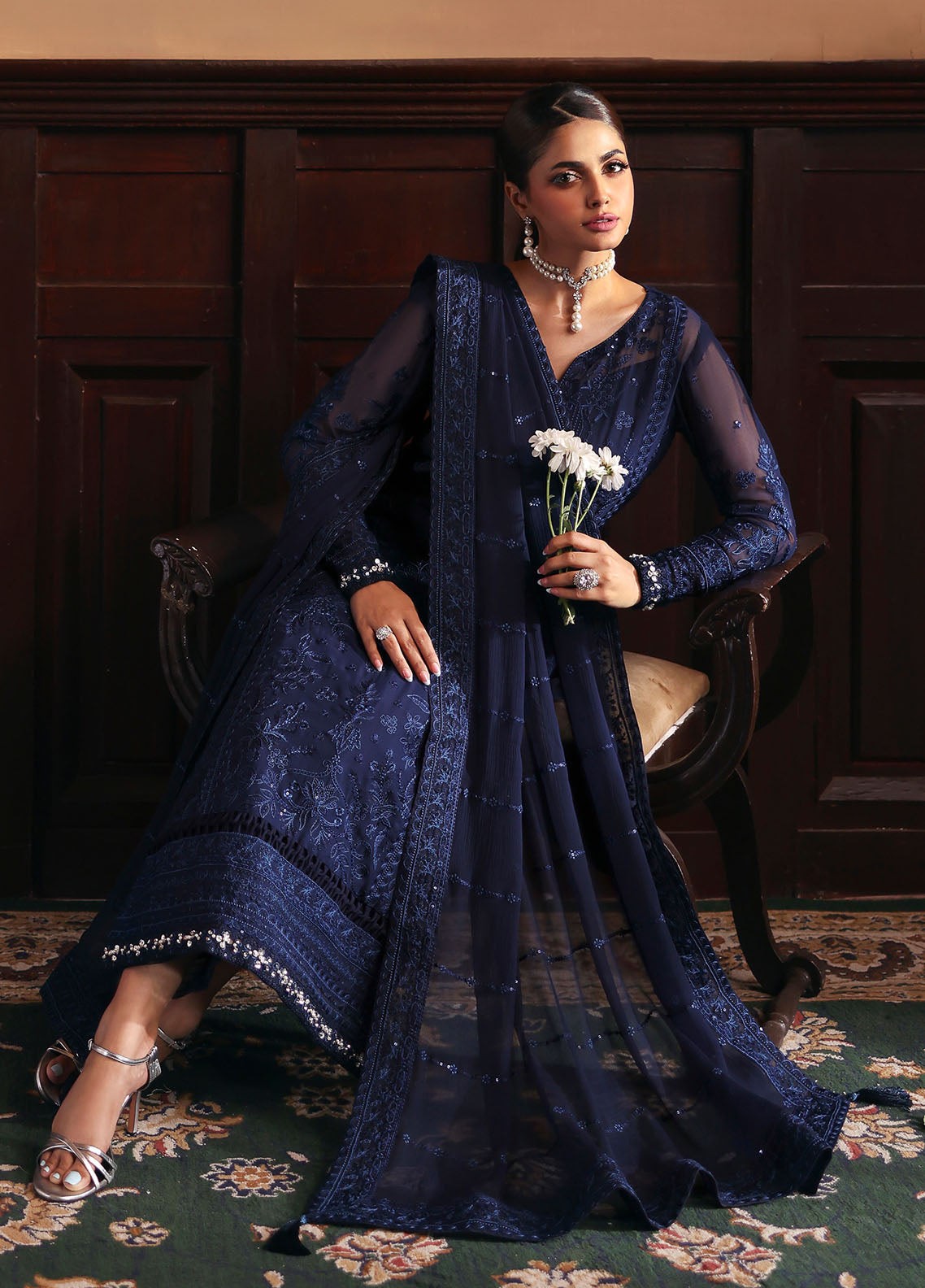 Gulaal | I Evayna Embroidered Chiffon | Leesha