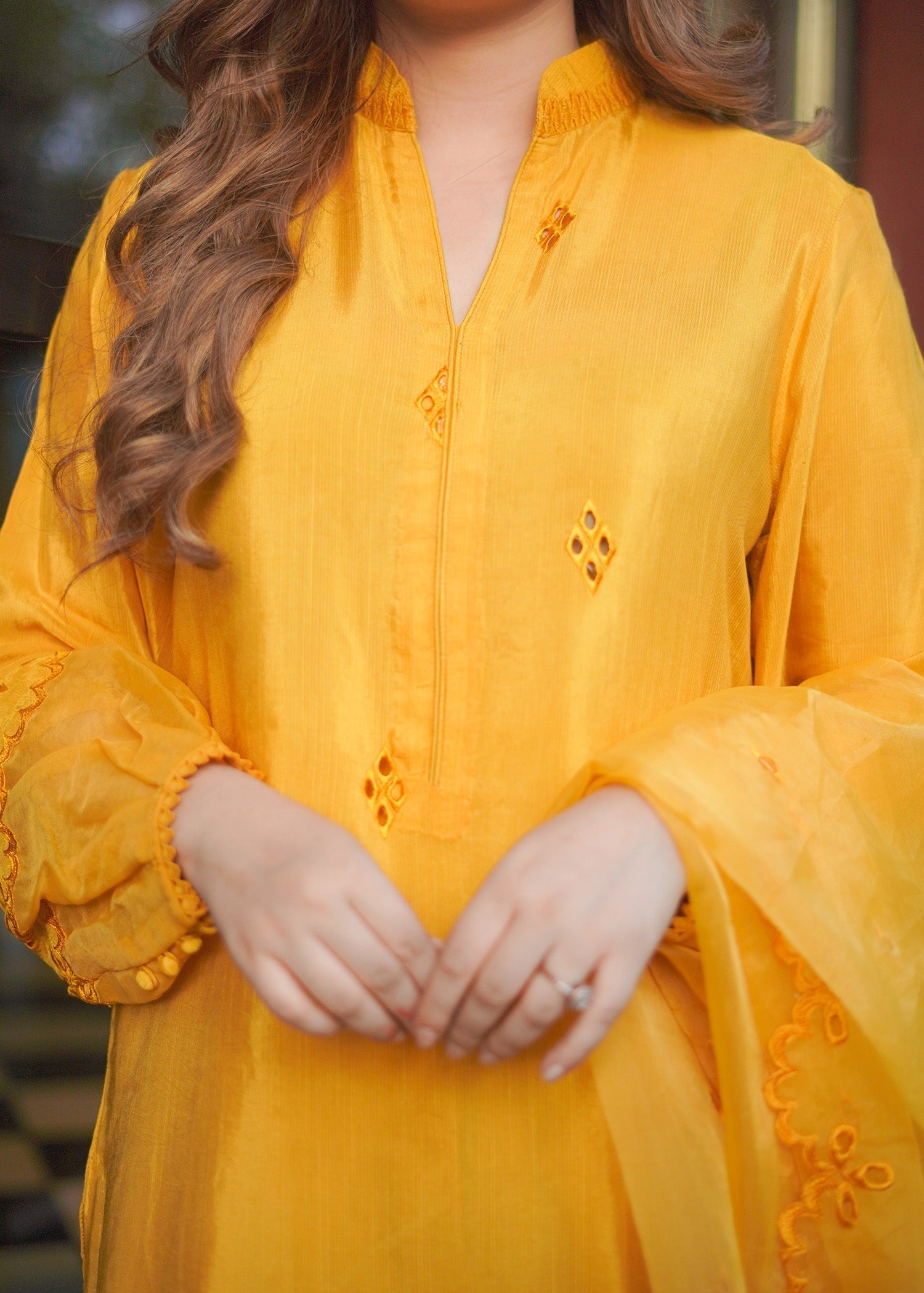 Fozia Khalid | Silk Spire | MARIGOLD