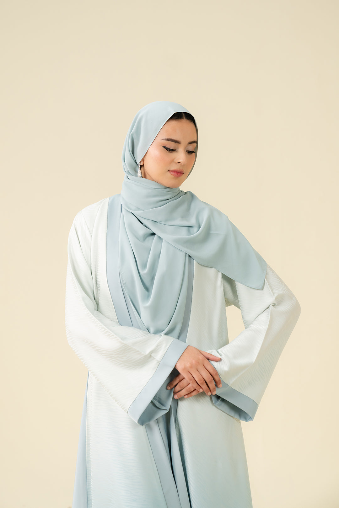 Soft Blue Abaya
