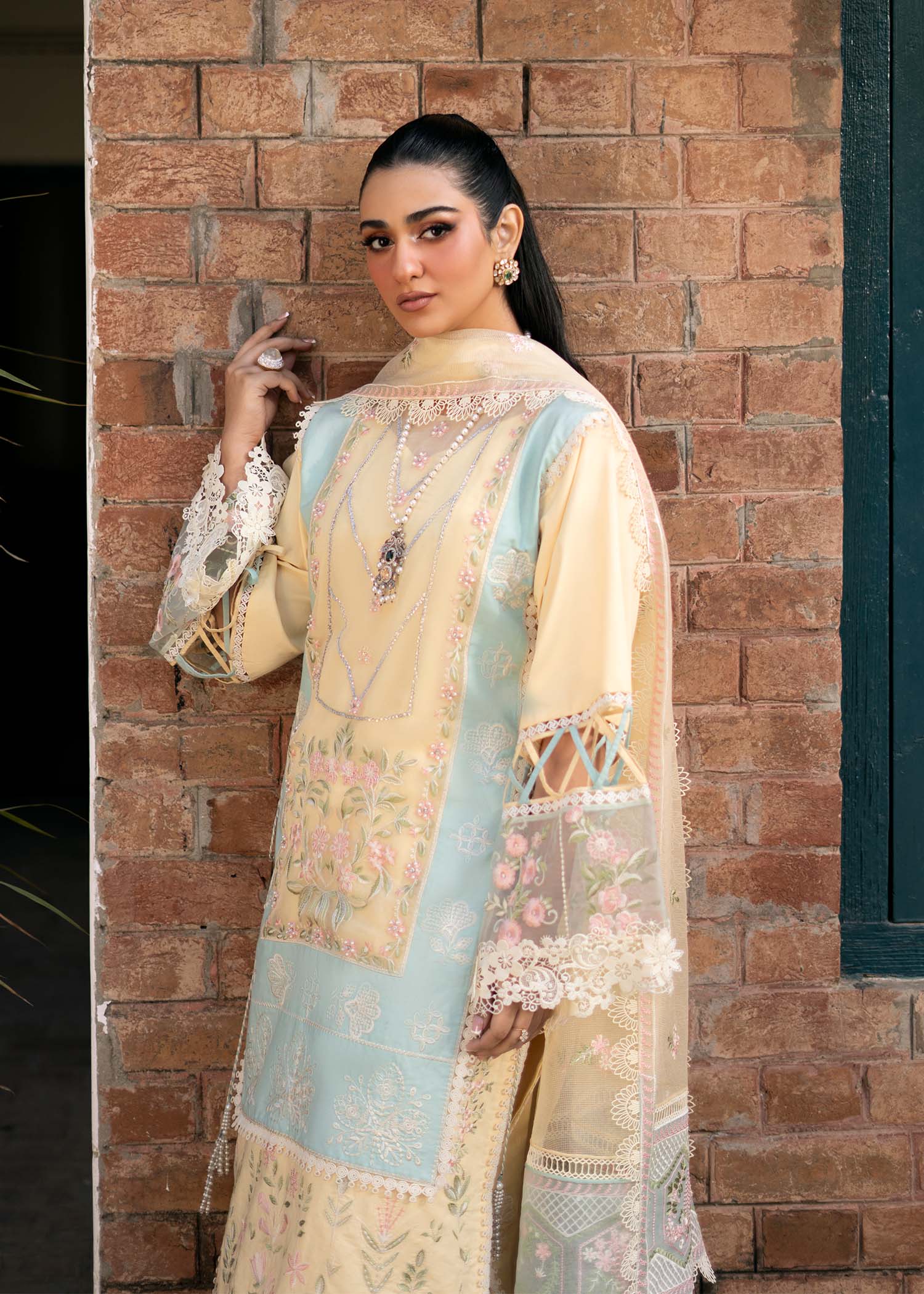 Fozia Khalid | Blossom Festive Lawn 25 | Primrose