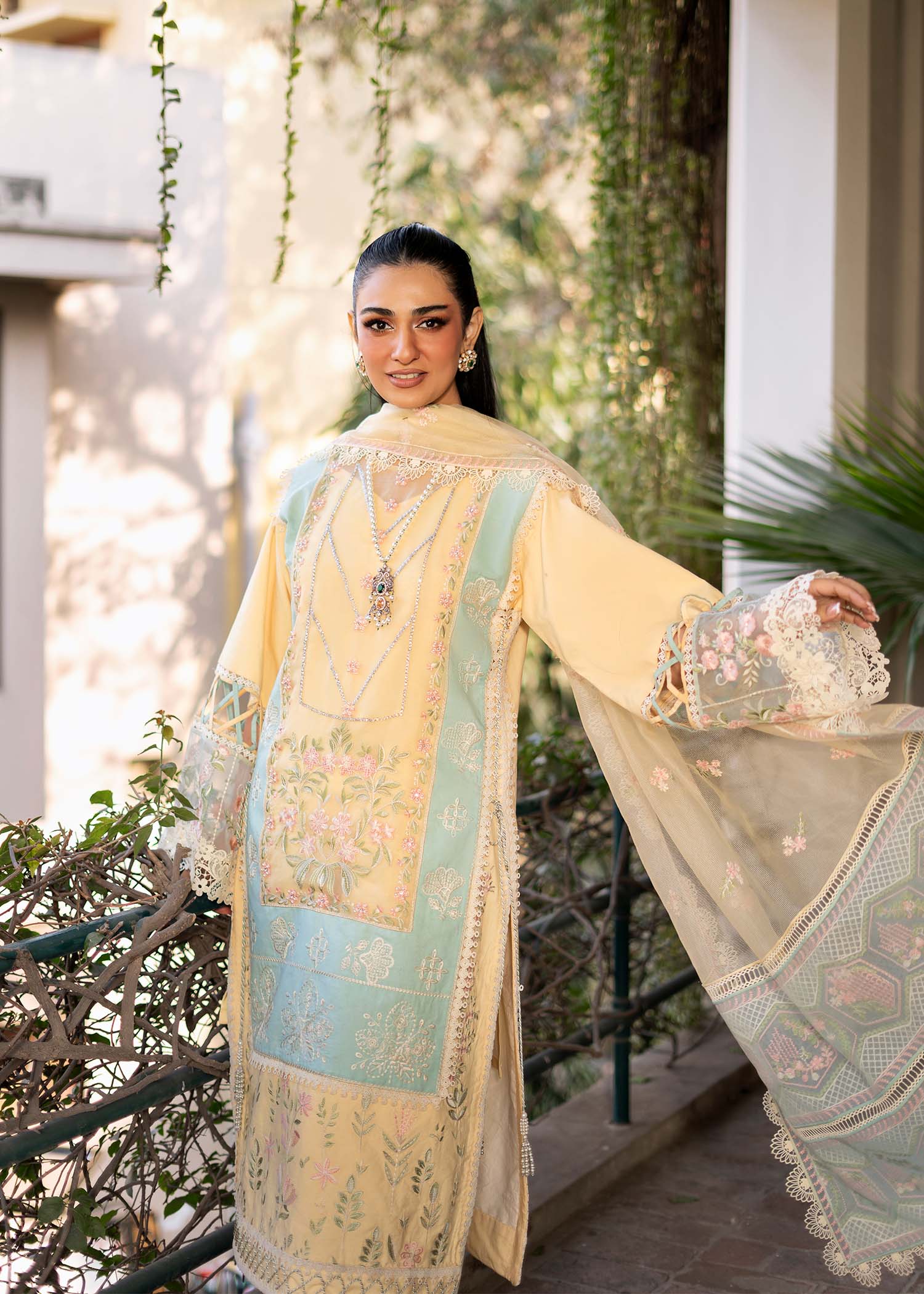 Fozia Khalid | Blossom Festive Lawn 25 | Primrose