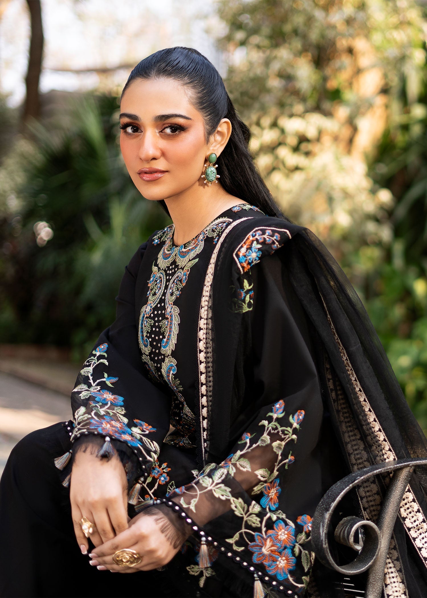Fozia Khalid | Blossom Festive Lawn 25 | Black viola