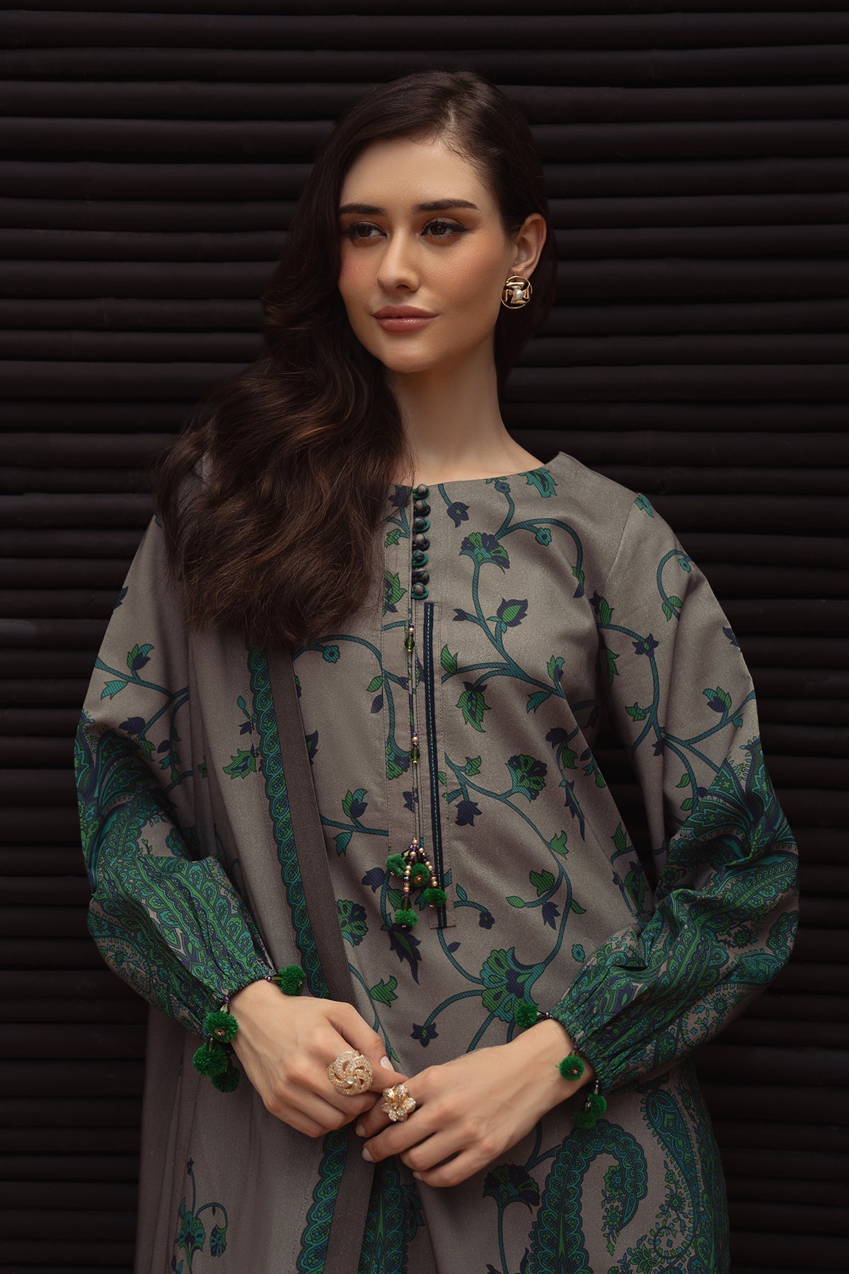 Charizma | C Prints Winter 25 | 
3-PC Unstitched Printed Linen Collection CPW5-07