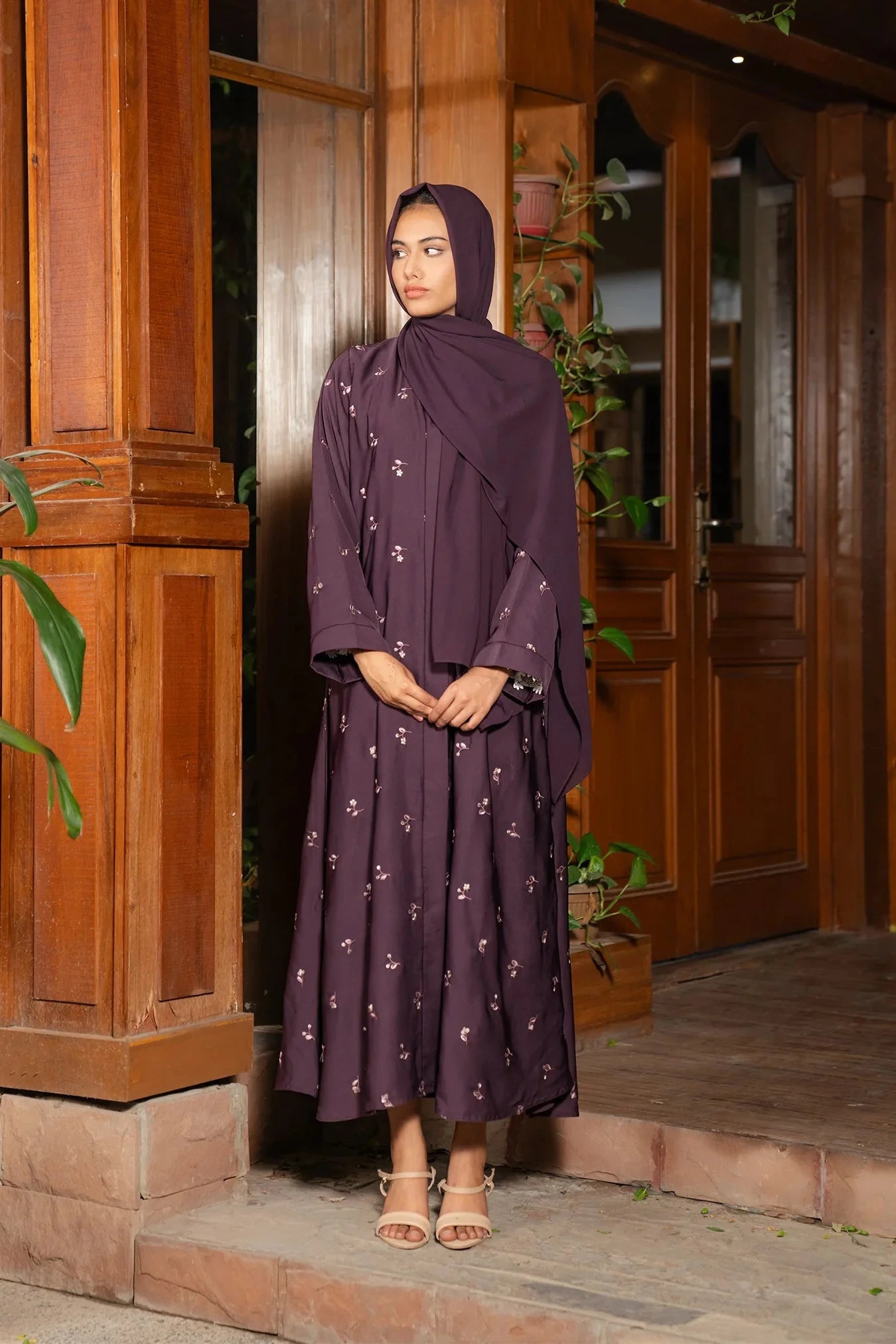 Plum Abaya