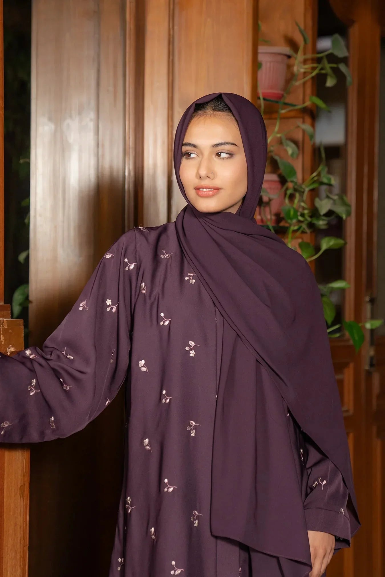 Plum Abaya Scarf