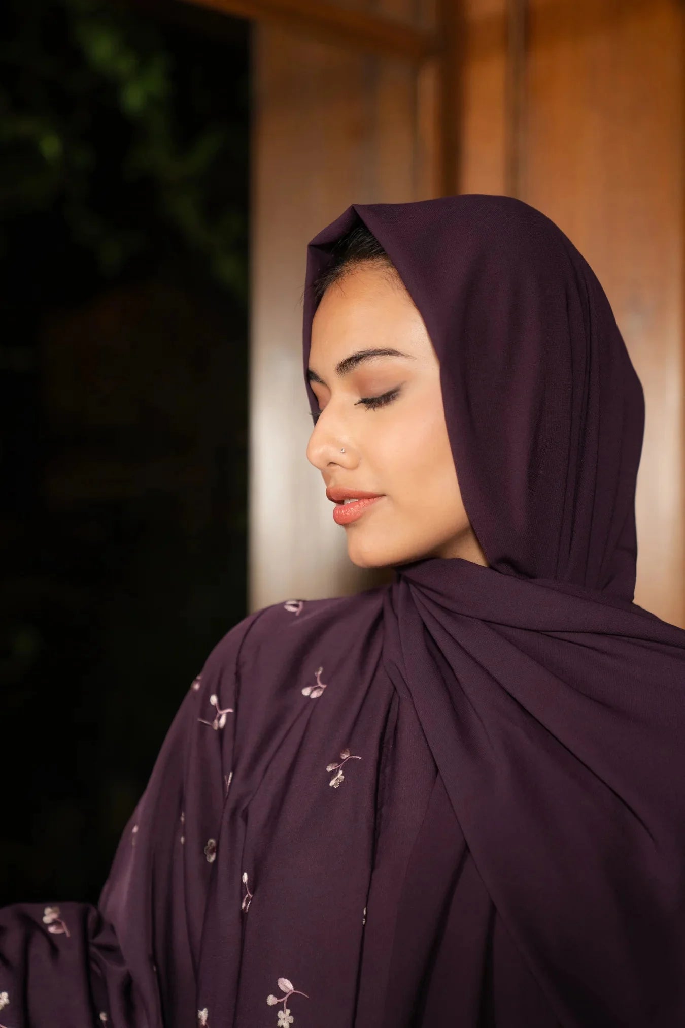 Plum Abaya Scarf