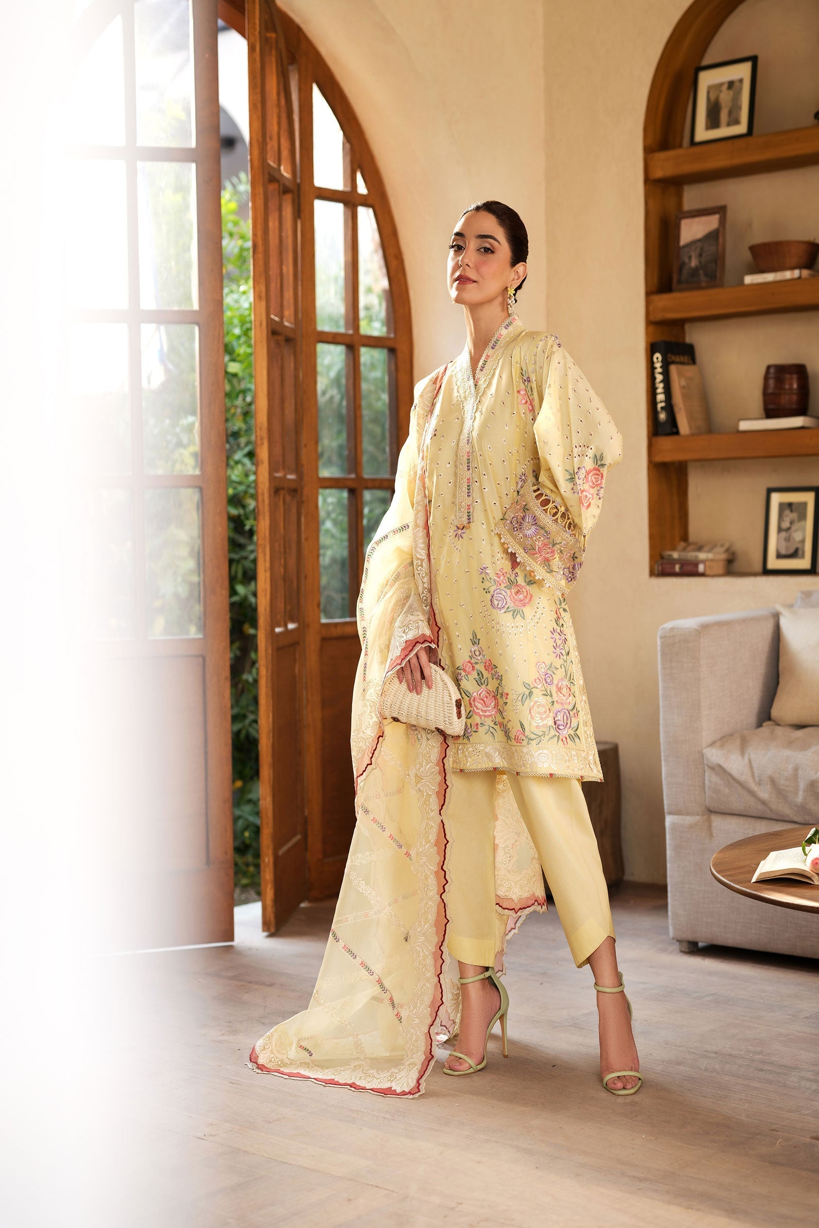 Maryam Hussain | Luxury Lawn 25 |  Lemon Garden