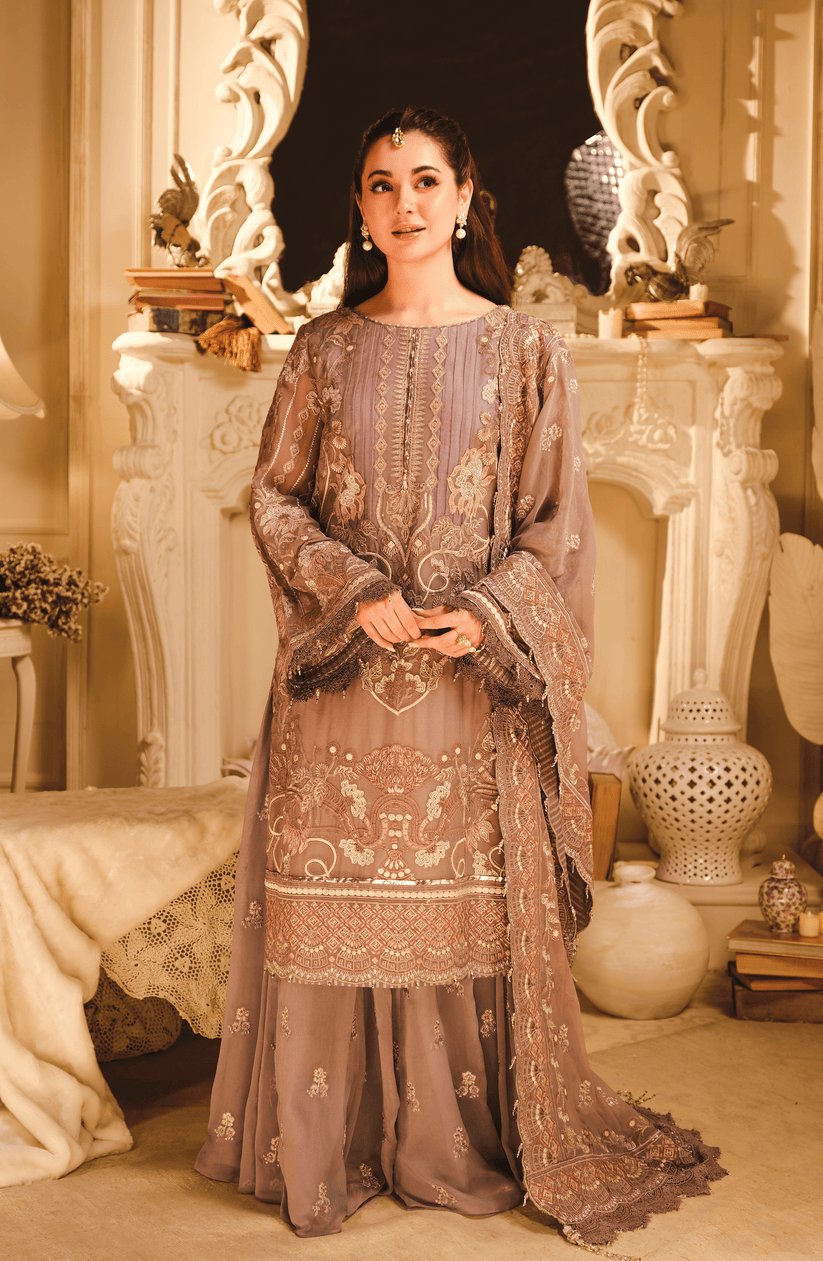 HSY | Rehana Wedding Formal | Suroor - Embroidered Chiffon Ensemble
