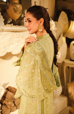 HSY | Rehana Wedding Formal | Husn - Embroidered Chiffon Ensemble