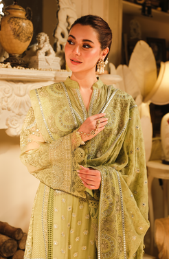 HSY | Rehana Wedding Formal | Husn - Embroidered Chiffon Ensemble