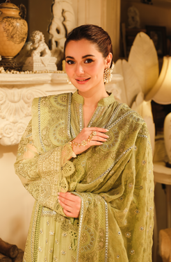 HSY | Rehana Wedding Formal | Husn - Embroidered Chiffon Ensemble
