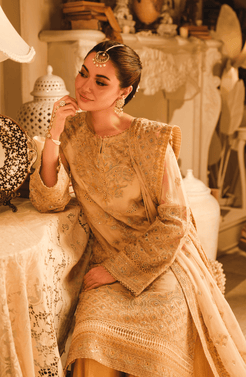 HSY | Rehana Wedding Formal | Hoor - Embroidered Chiffon Ensemble