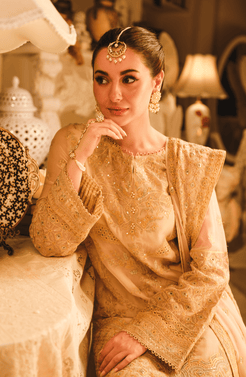 HSY | Rehana Wedding Formal | Hoor - Embroidered Chiffon Ensemble