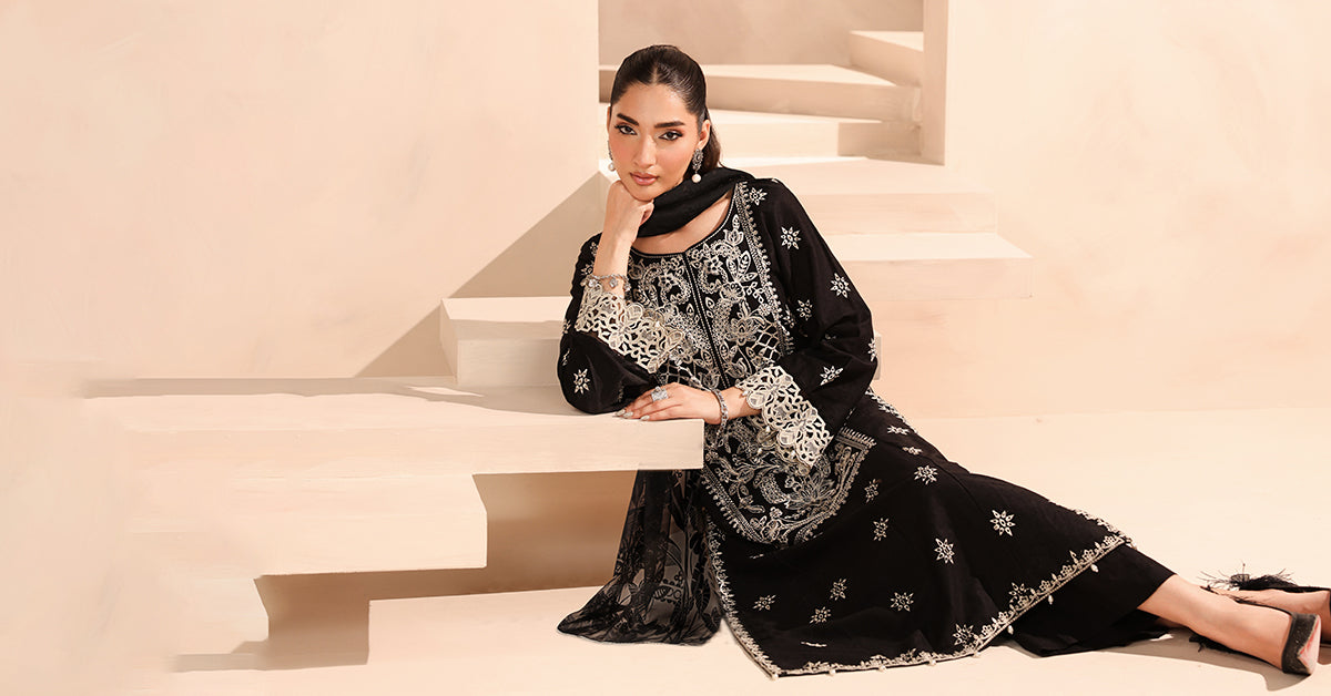 Maria B | Luxury Winter Pret 25 | DW-MN25-06-Black