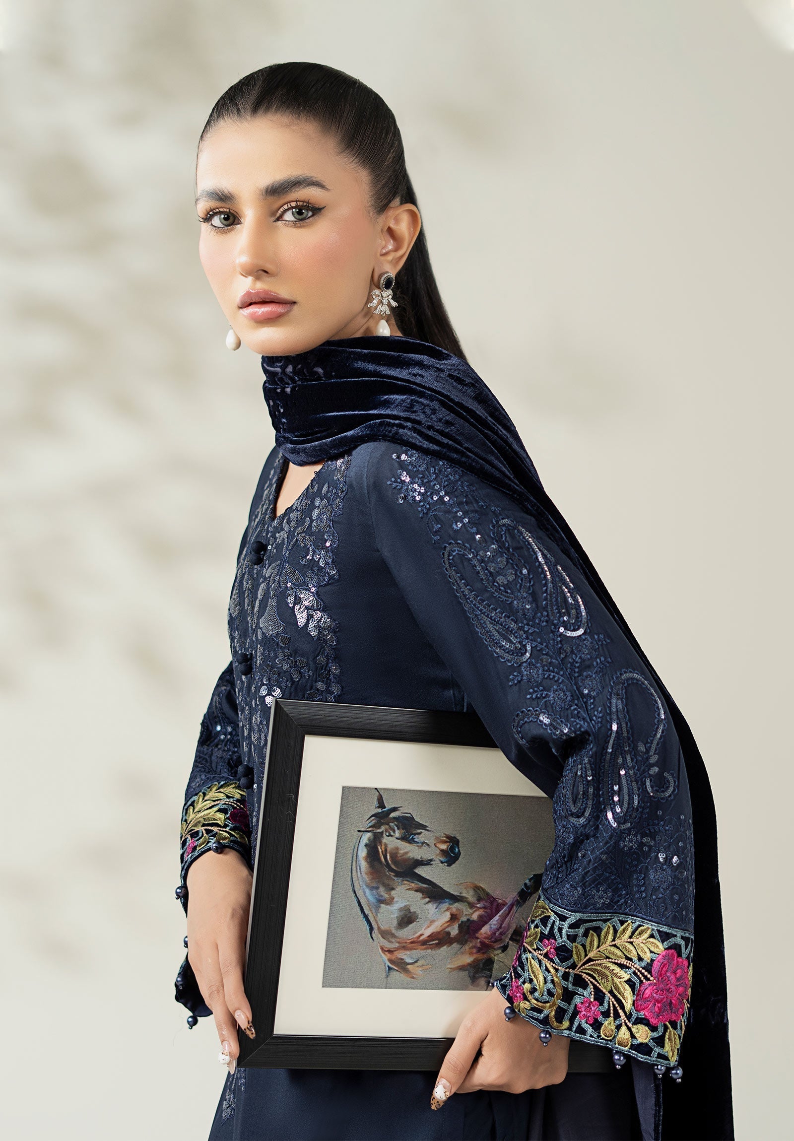 Maria B | Luxury Winte r Pret 25 |DW-W25-20-Blue