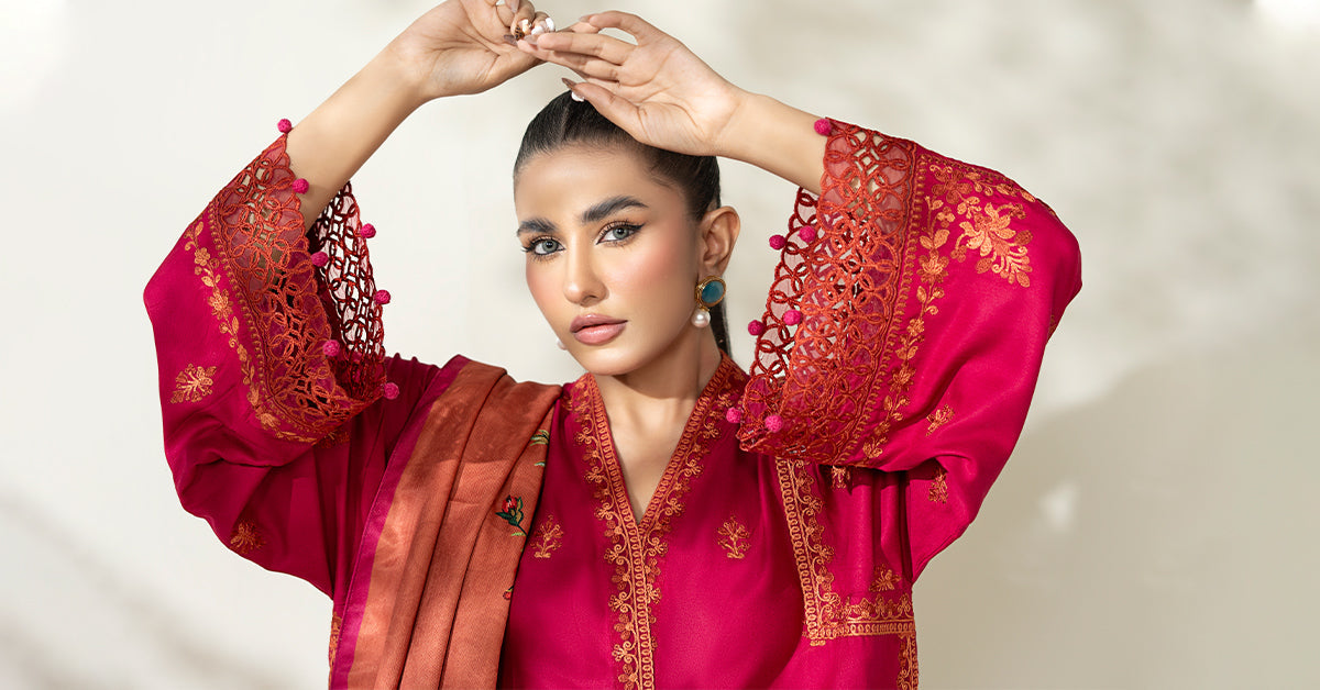 Maria B | Luxury Winter Pret 25 | DW-W25-46-Hot Pink