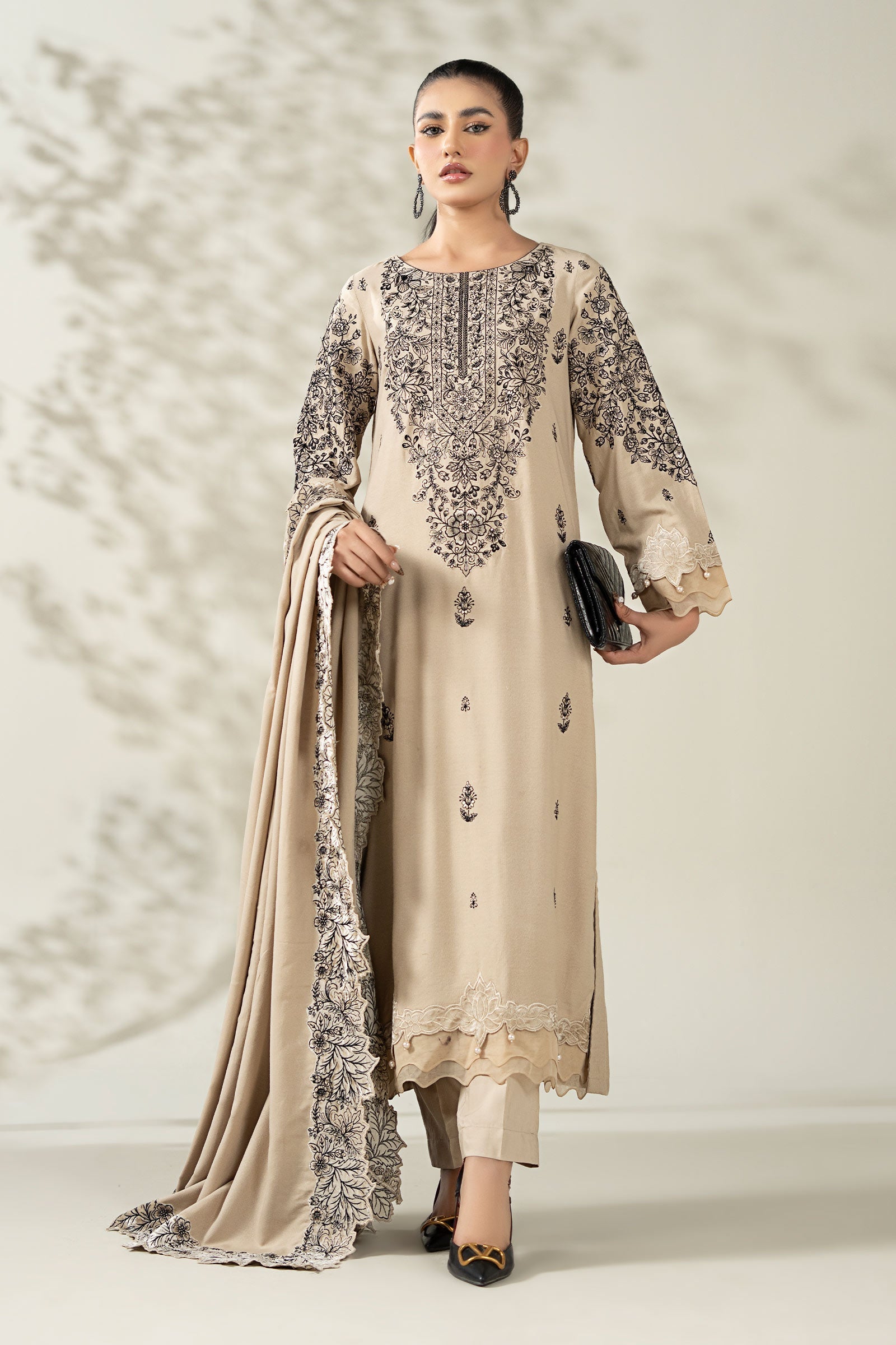 Maria B | Luxury Winter Pret 25 | DW-W25-47-BEIGE