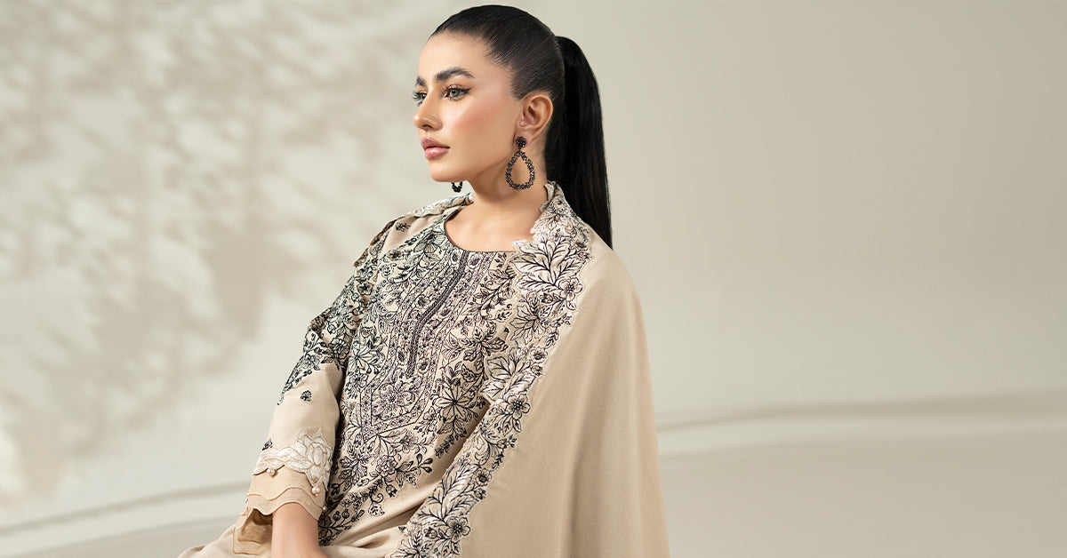 Maria B | Luxury Winter Pret 25 | DW-W25-47-BEIGE