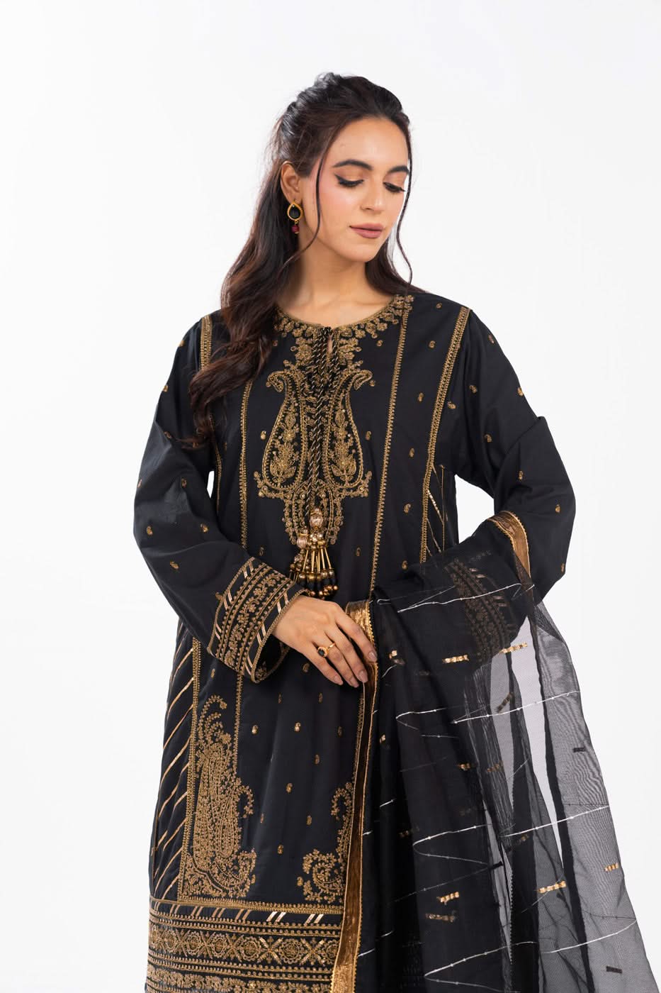 AlKaram | Festive Summer 25 | FC-1A-25-Black
