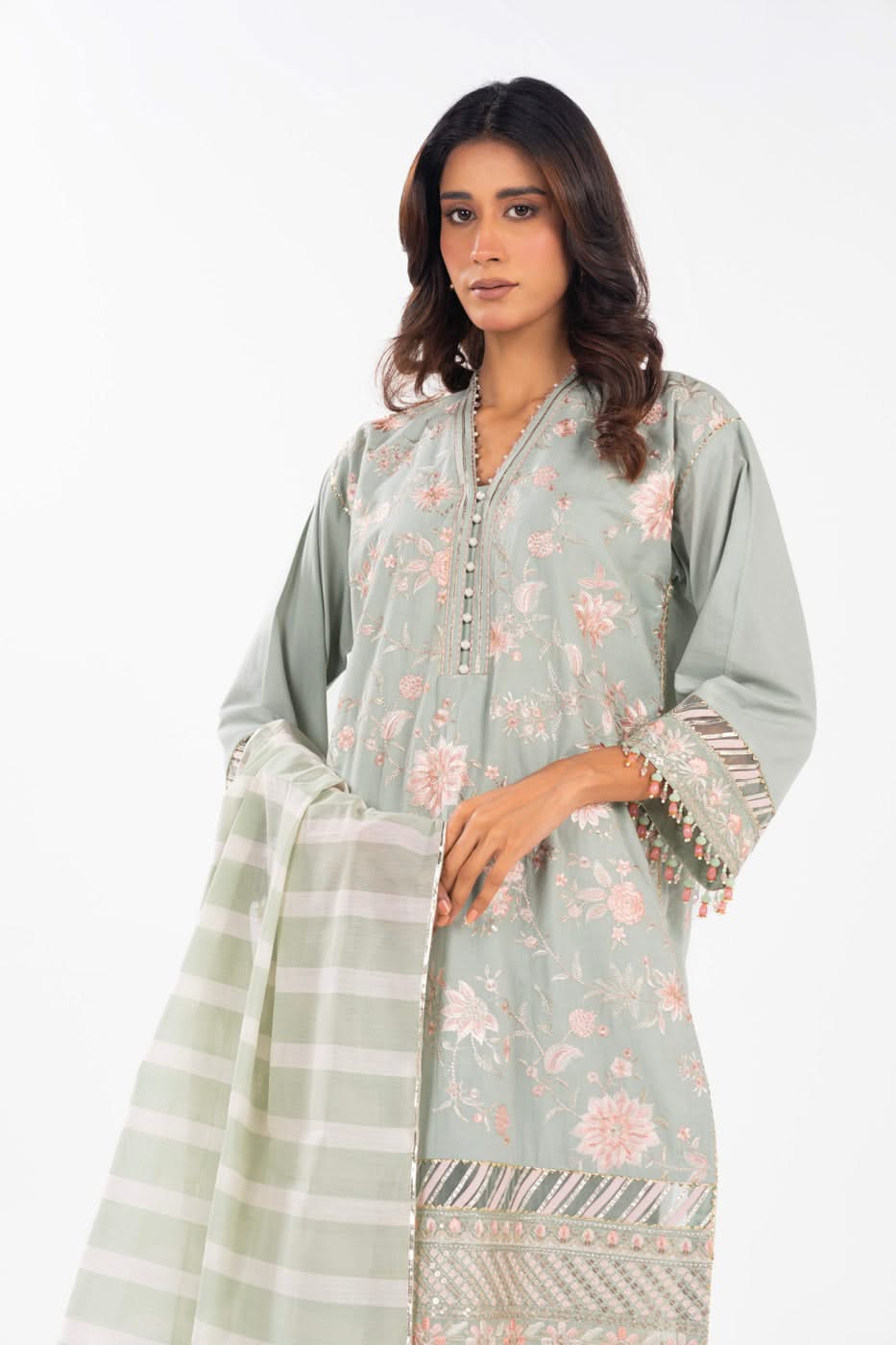 AlKaram | Festive Summer 25 | FC-33N-25-MINT