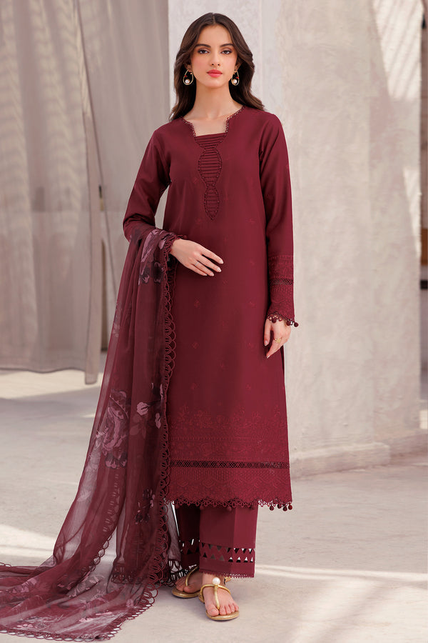 Farasha | Bahaar Embroidered Lawn | Regal Orchid