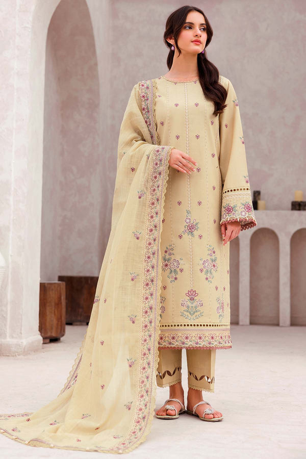 Farasha | Bahaar Embroidered Lawn | Surreal Beige