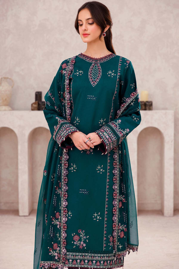 Farasha | Bahaar Embroidered Lawn | Jade Bliss