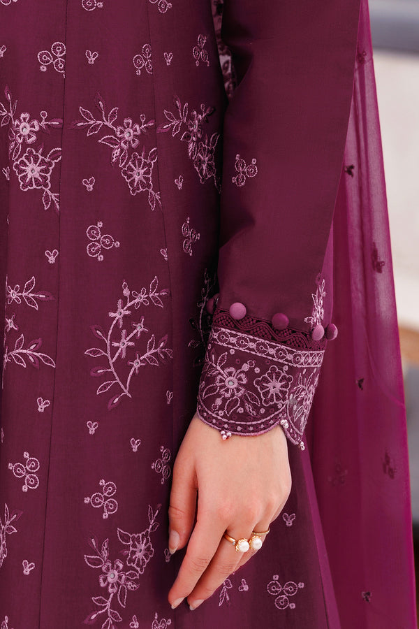 Farasha | Bahaar Embroidered Lawn | Regal Plum