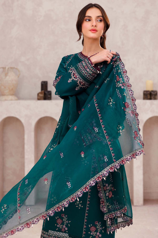Farasha | Bahaar Embroidered Lawn | Jade Bliss