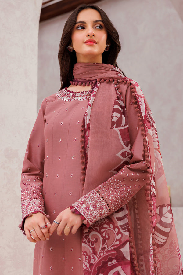 Farasha | Bahaar Embroidered Lawn | Pink Whisper
