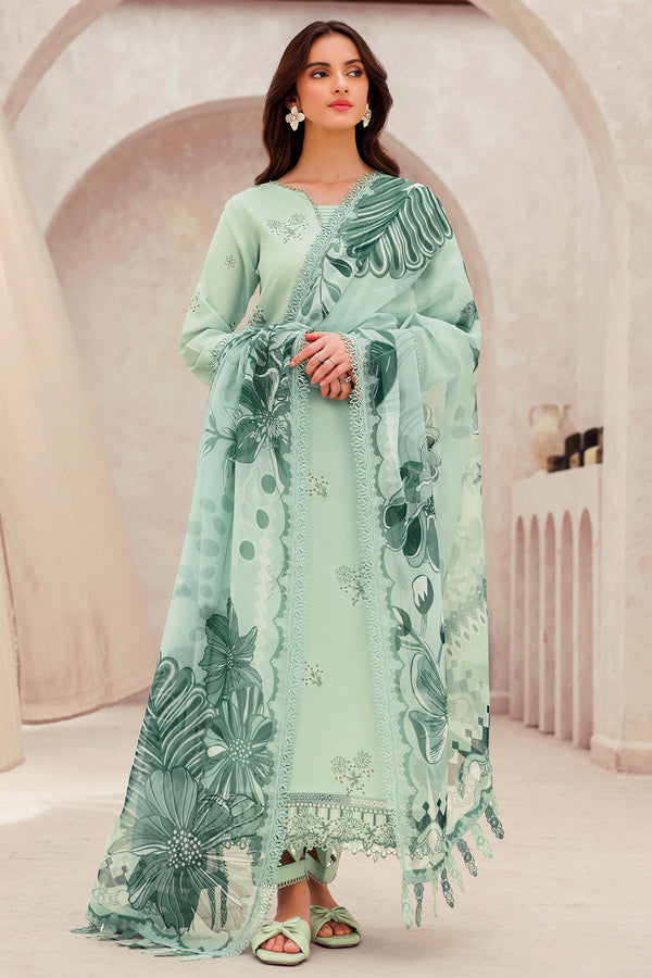 Farasha | Bahaar Embroidered Lawn | Aqua Cascade