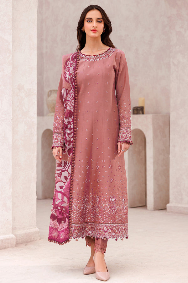 Farasha | Bahaar Embroidered Lawn | Pink Whisper