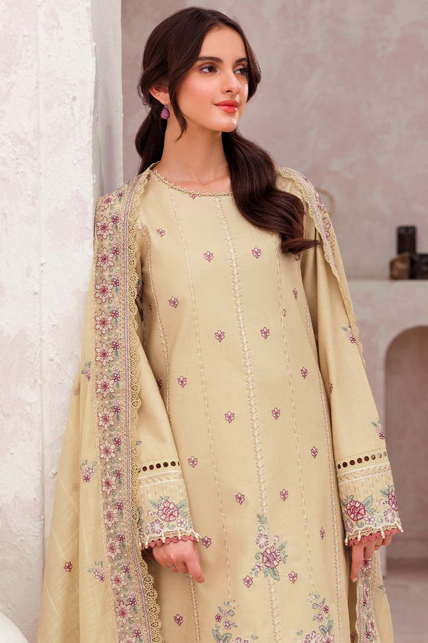 Farasha | Bahaar Embroidered Lawn | Surreal Beige