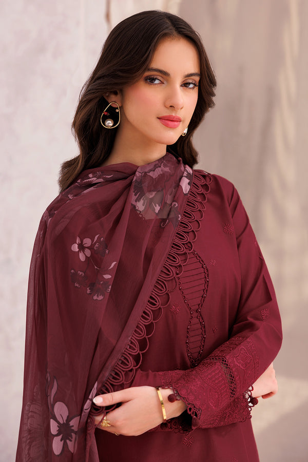 Farasha | Bahaar Embroidered Lawn | Regal Orchid