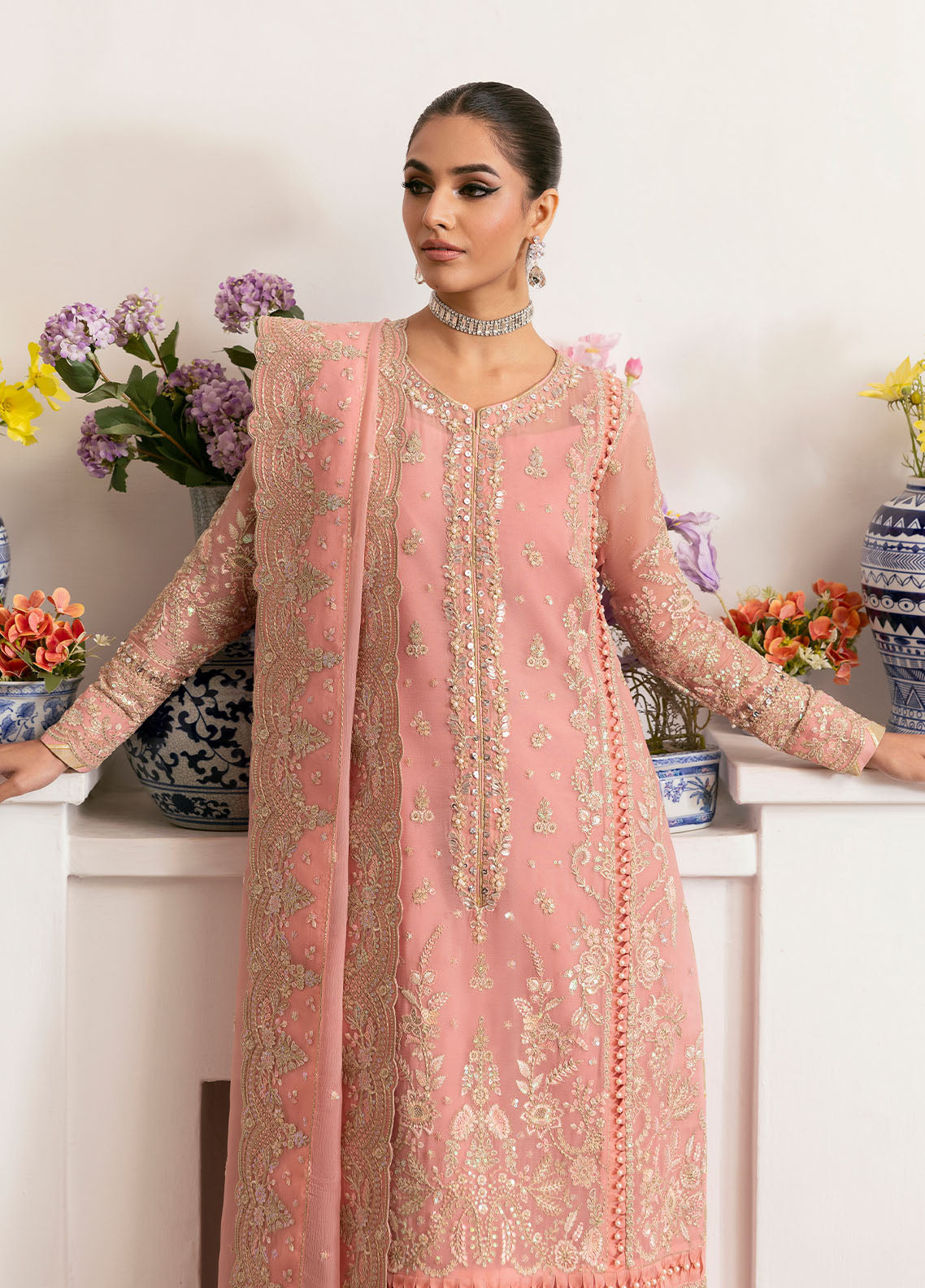 Gulaal | Reverie Embroidered Chiffon | CORALYN
