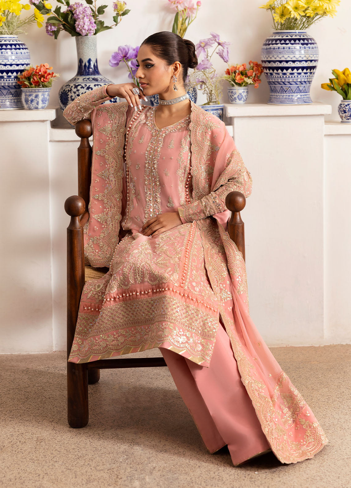 Gulaal | Reverie Embroidered Chiffon | CORALYN