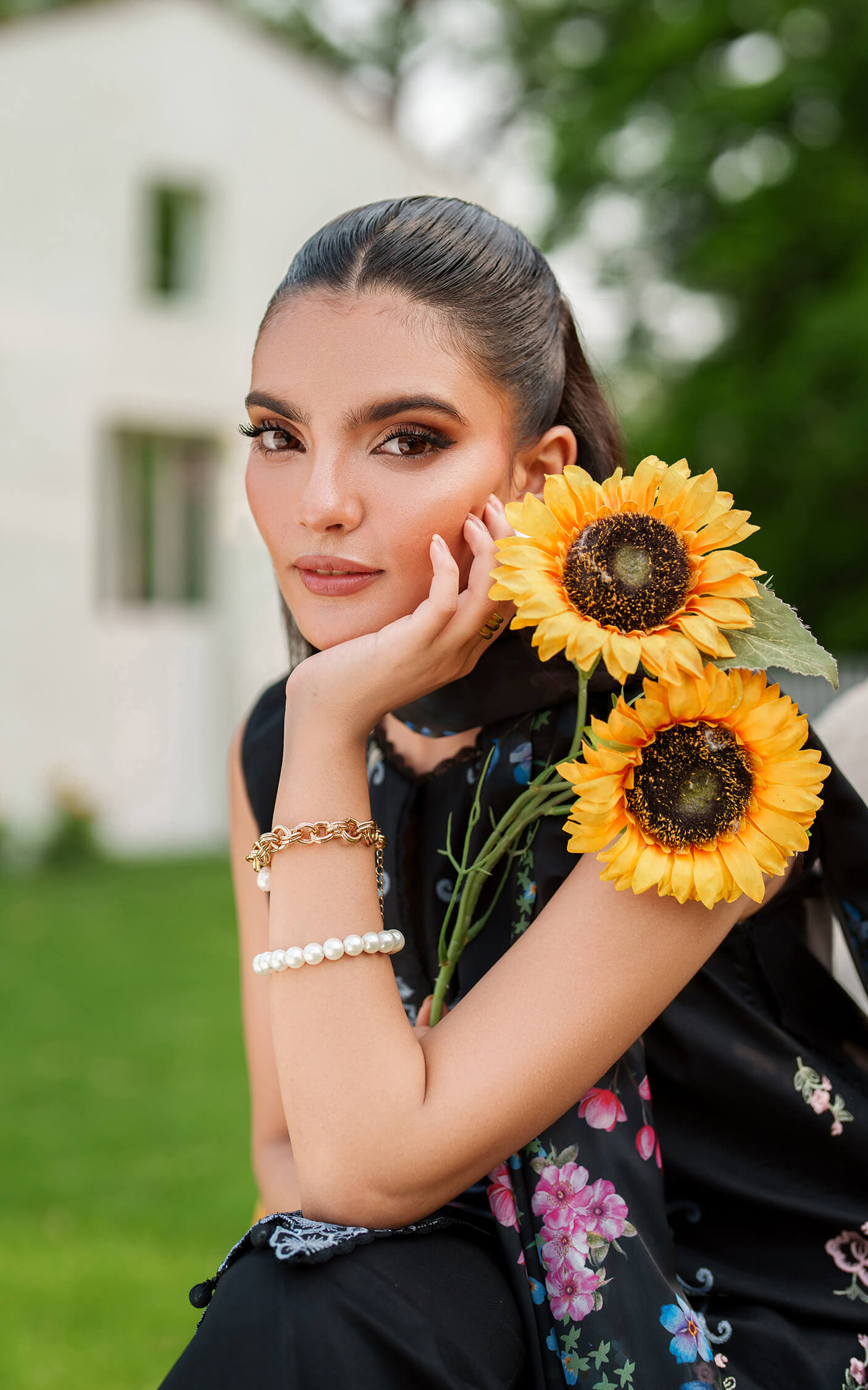 Asifa and Nabeel | Eden Cambric 25 | Ink Blossom ECU25-02