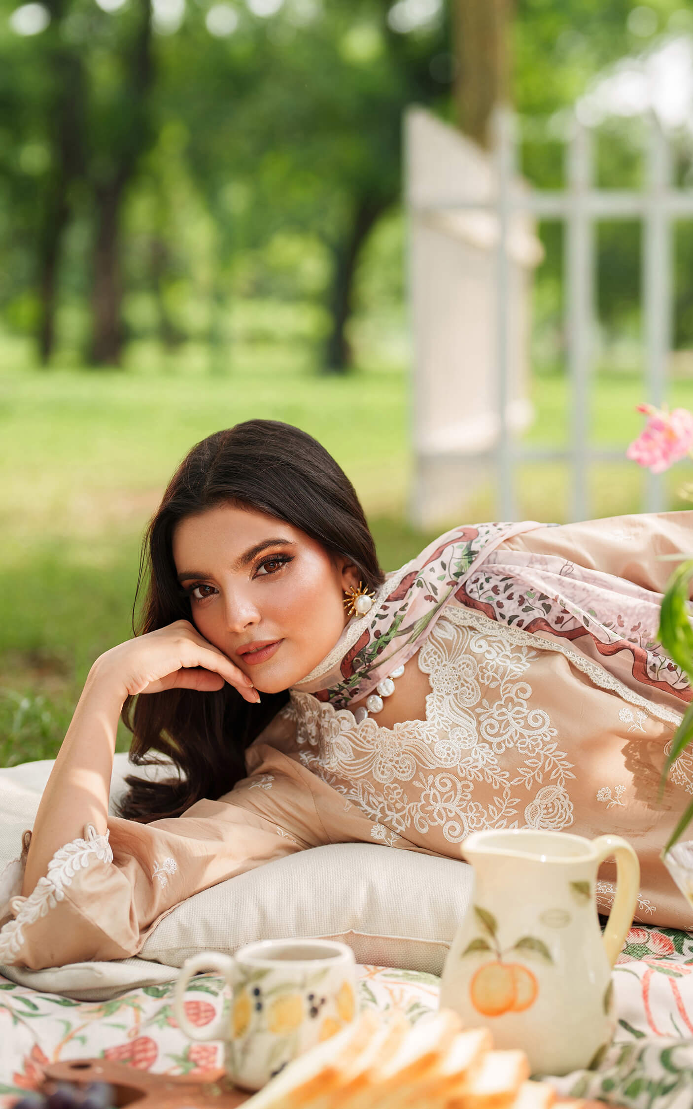 Asifa and Nabeel | Eden Cambric 25 | Ivory Haze ECU25-03