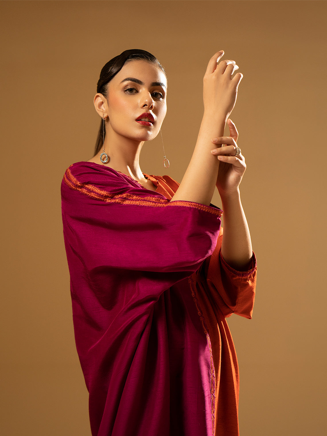 Fozia Khalid | Eid Edit 24 | Split-Tone Kaftan