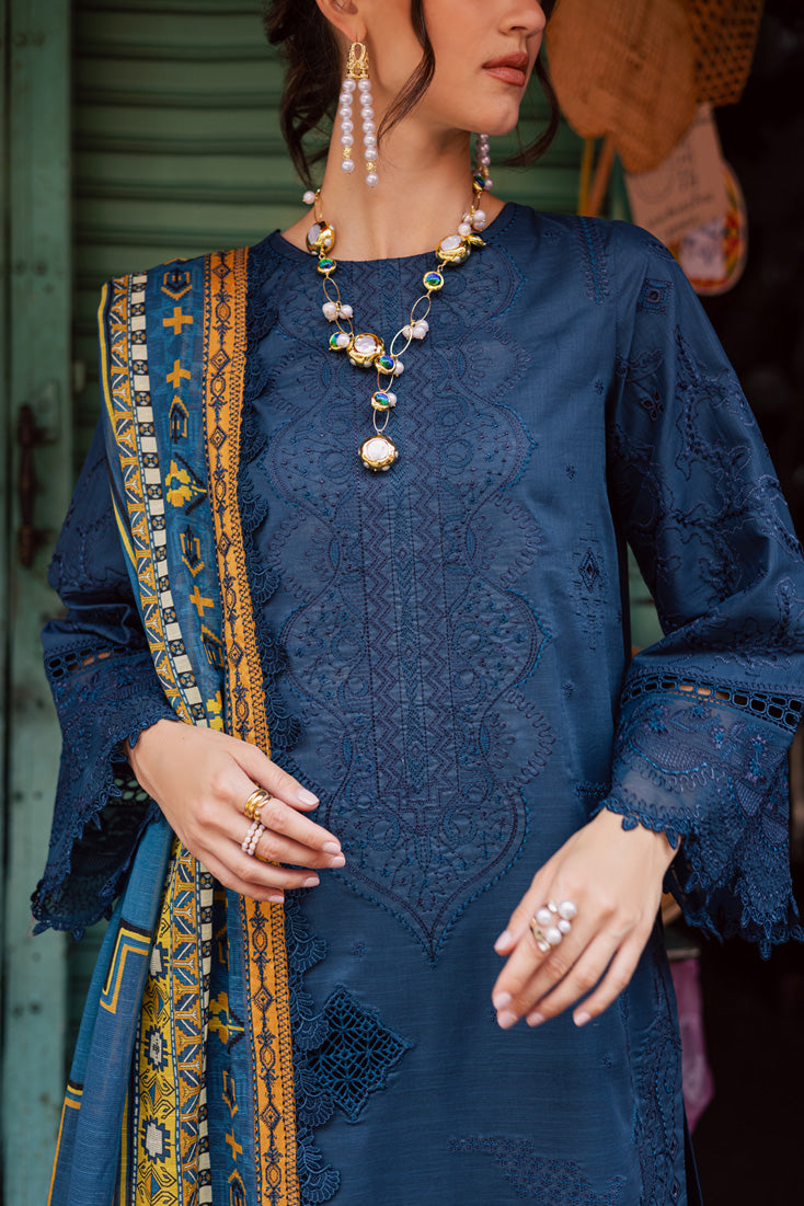 Marjjan | Carnation Lawn | MBL-13 A (TEAL BLUE)