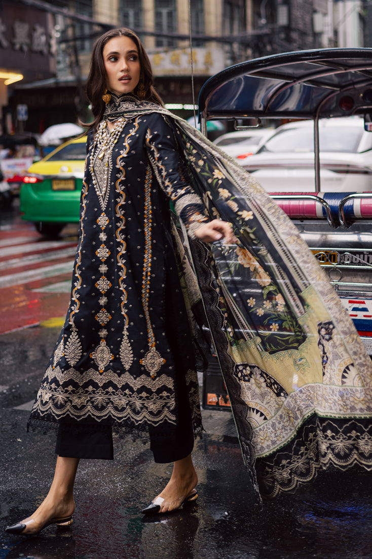 Marjjan | Carnation Lawn | MBL-14 A (BLACK)